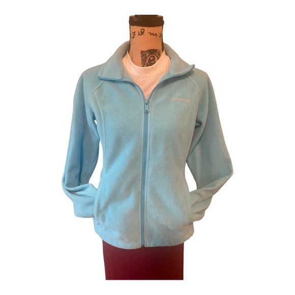 Columbia Aqua Blue Zip Front Jacket - Picture 3 of 15